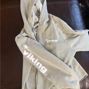 Viking Light Green Hoodie with Logo